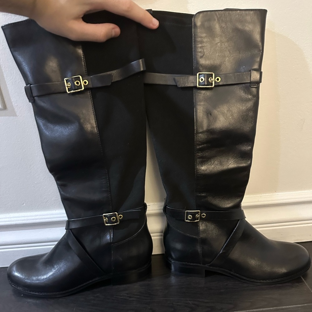 dolce vita Elegant Black Leather-Knee High Boots (KIDS)